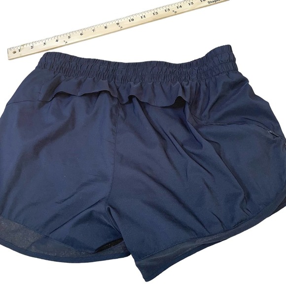 Athleta running shorts black built in underwear active wear nylon SZ M pocket - Picture 2 of 8